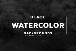 30 Black Watercolor Backgrounds for Creative Design Projects