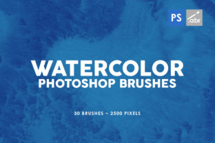 30 Watercolor Photoshop Stamp Brushes 3 for Branding