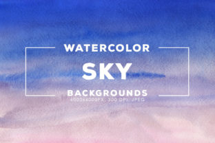 30 Watercolor Sky Gradient Backgrounds for Handmade Projects
