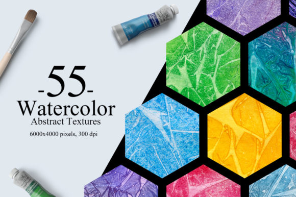 55 Watercolor Abstract Textures for Creative Branding