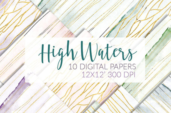 Airy Watercolor Papers Marble Gold: A Textures Asset for Modern Branding