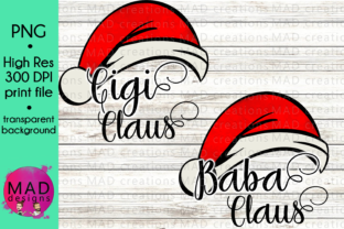 Baba and Gigi - Watercolor Santa Hat Crafts
