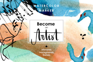 Be an Artist Watercolor Decor Kit and Textures