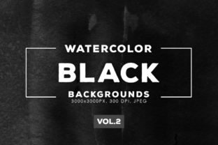 Black Watercolor Backgrounds 2: Elevating Content with Artistic Depth