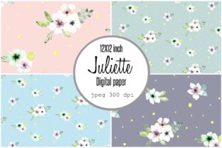Digital Paper White Watercolor Flowers: A Versatile Pattern for Modern Content Design