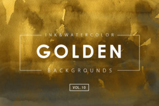 Golden Ink Watercolor Backgrounds 10 Review: A Versatile Creative Design Asset