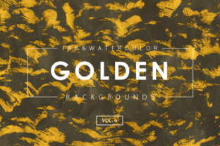 Golden Ink Watercolor Backgrounds 6 for Polished Content Publishing