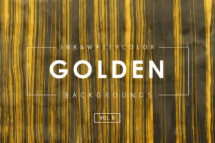 Golden Ink Watercolor Backgrounds 8: A Polished Design Asset for Content Creators