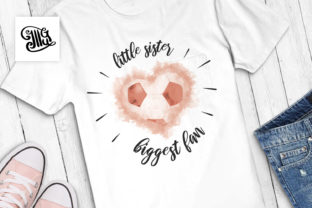 Little Sister Biggest Fan Watercolor Sublimation