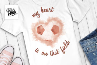 My Heart is on the Field Watercolor Sublimation Crafts