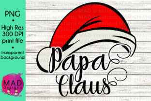 Papa Claus - Watercolor Santa Hat for Crafts