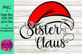 Sister Claus - Watercolor Santa Hat for Festive Crafts
