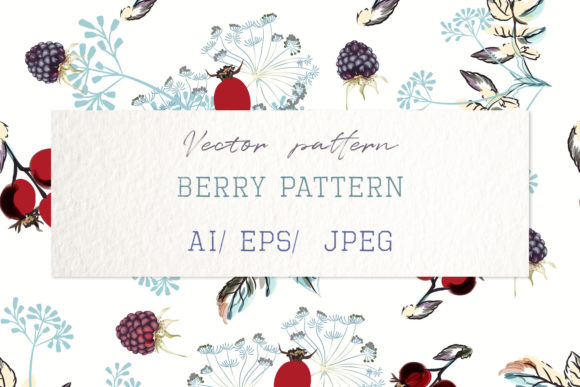 Vector Flower Pattern Watercolor Berries Review