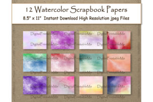 Watercolor Digital Paper 8.5 x 11 Paint: A Background for Creative Content