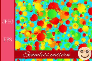 Watercolor Drops Seamless Pattern 2 for Editorial and Web Design