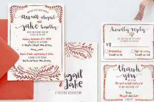 Watercolor Floral Invitation Suite and Print Templates