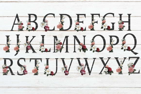 Watercolor Flower Alphabet Bundle: A Versatile Graphic Design Asset for Crafts and Blogs