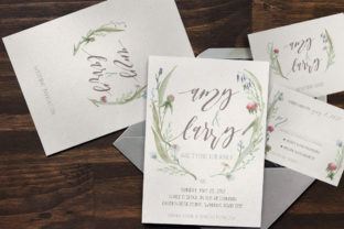 Watercolor Flower Wedding Invitation Suite: A Print Template for Polished Content Publishing