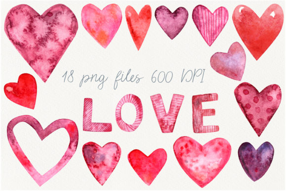 Watercolor Heart Clip Art: A Versatile Decorative Element for Creative Projects