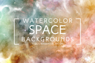 Watercolor Space Backgrounds: A Dreamy Design Asset for Creative Projects