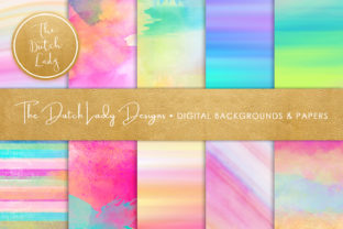 Watercolor Stripe Smear Backgrounds for Branding & Packaging
