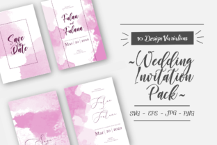 Watercolor Wedding Invitation Pack and Print Templates