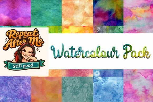 Watercolour Paper Pack – 17 Variations for Brand Backgrounds