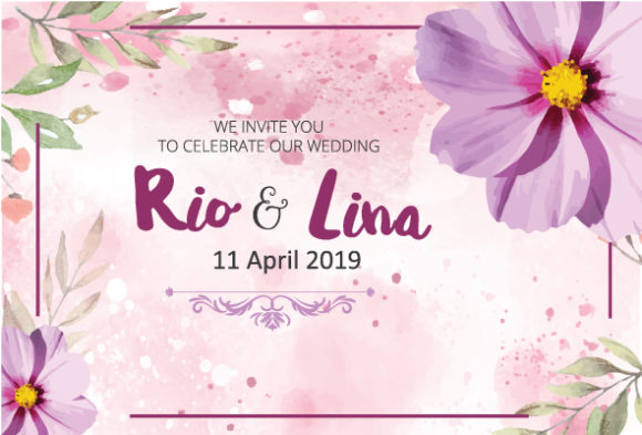 Wedding Watercolor Invitation Template: A Crafts Asset for Polished Content Publishing